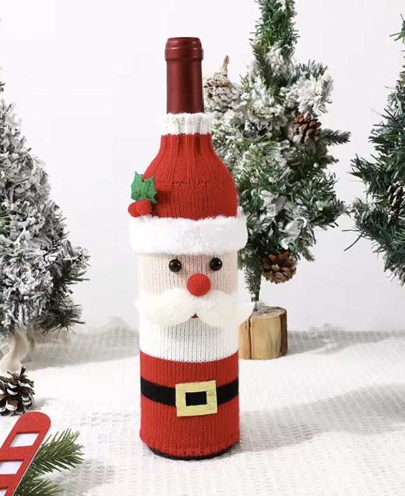 Santa bottle cover